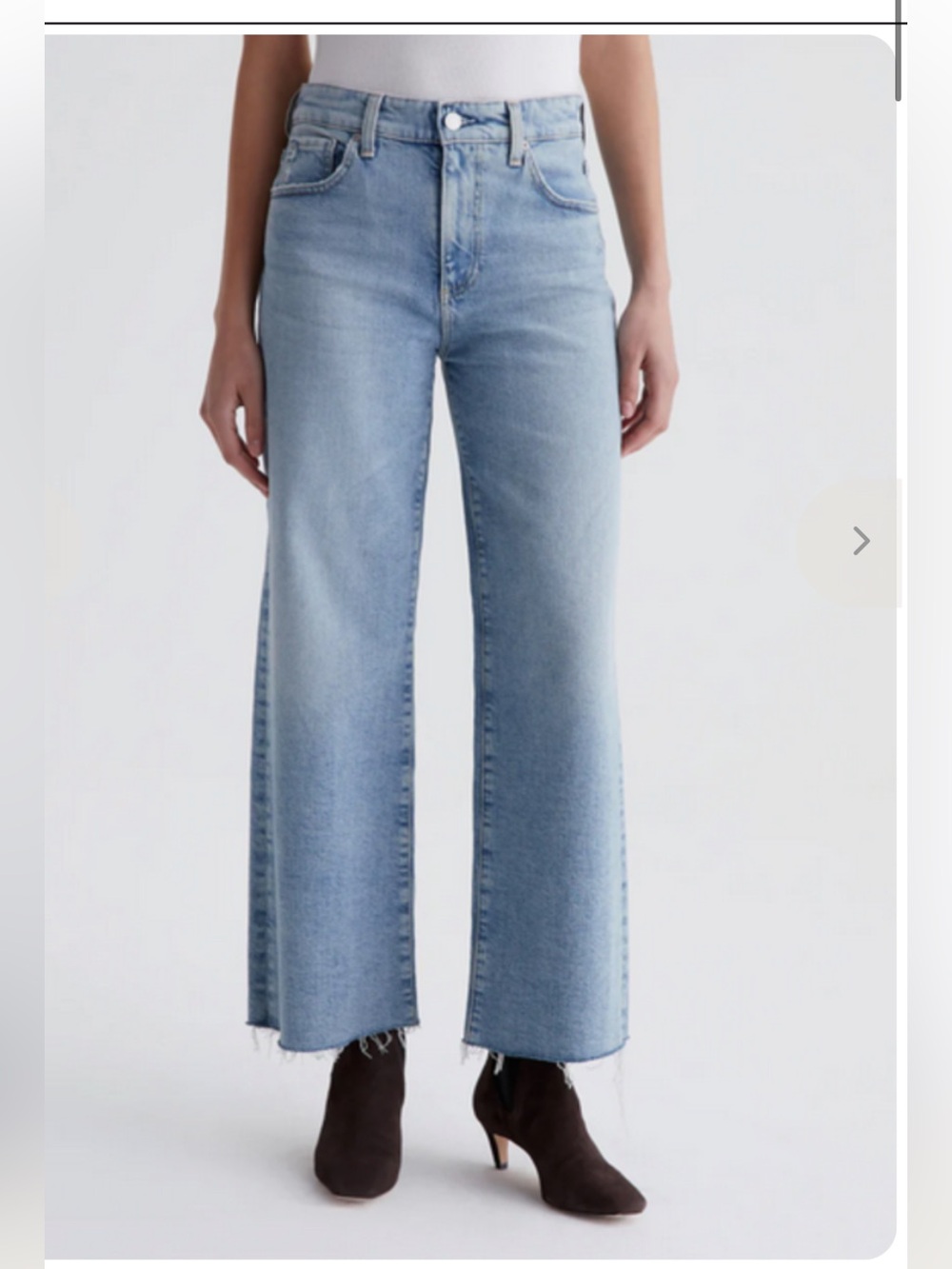 NWOT AG Saige Wide Leg Cropped Jeans